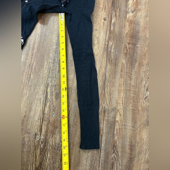 Abercrombie Kids Dark Navy Blue Y2K Cardigan Bow Flower Accent Size XL Preppy - Picture 8 of 9